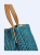 Pleciona torba koszyk turkusowa