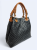 Dwukolorowa torba shopperka Laura czarny z brązem