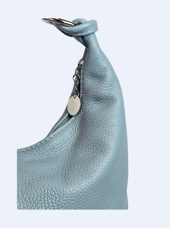 Skórzana shopperka Lunetta jasno niebieska