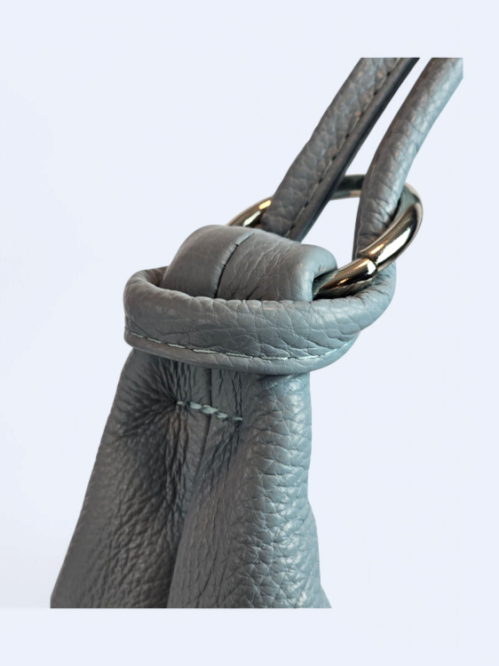 Skórzana shopperka Lunetta jasno niebieska