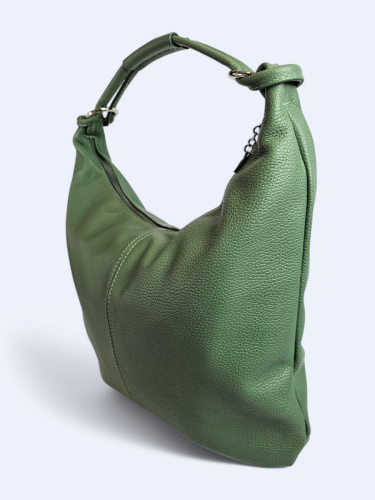 Skórzana shopperka Lunetta miętowa